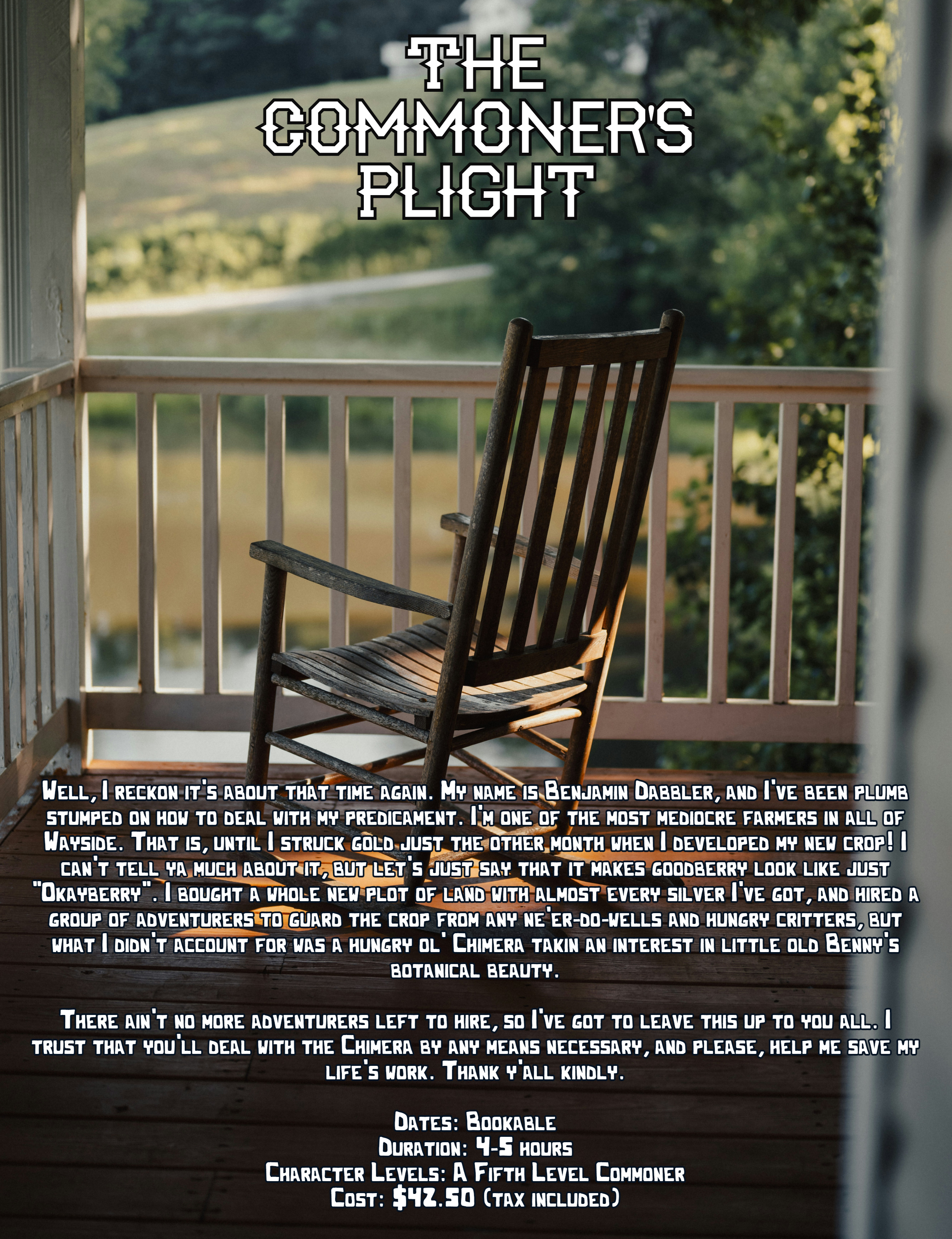 The Commoners Plight Ad